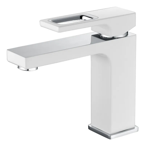 Смеситель для умывальника KOER KB-10009-04 (Цвет хром+белый) (KR5975)