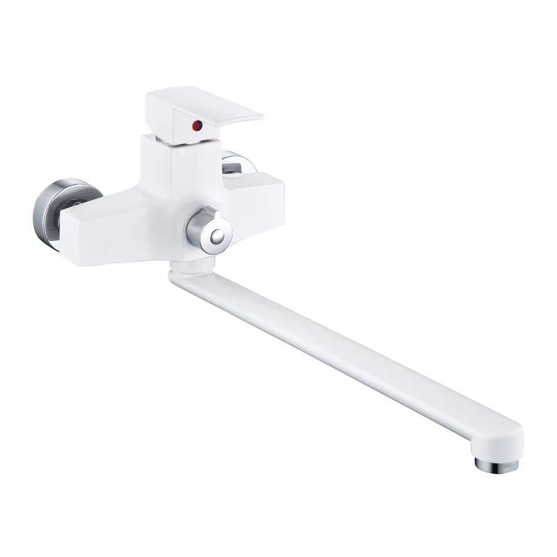 Змішувач для ванни Plamix Kubus-006 Euro Set White (зі шлангом, лійкою та кронштейном) (PM0738) Змішувач для ванни Plamix Kubus-006 Euro Set White (зі шлангом, лійкою та кронштейном) (PM0738)