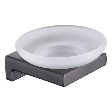 Мыльница настенная Koer AS-0102-07 (стекло) цвет графит (KR6160) Мыльница настенная Koer AS-0102-07 (стекло) цвет графит (KR6160)