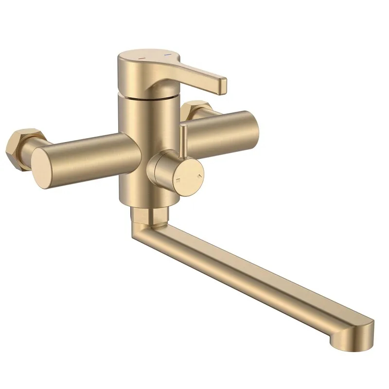 Змішувач для ванни Zerix Rex-006 (Euro) Brushed Gold з неірж. сталі (Кольор матове золото) (ZX6119) Змішувач для ванни Zerix Rex-006 (Euro) Brushed Gold з неірж. сталі (Кольор матове золото) (ZX6119)