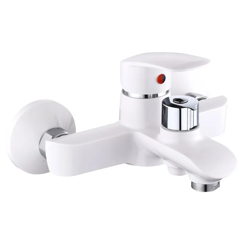 Змішувач для ванни Plamix Rodri-009 Euro Set White (зі шлангом, лійкою та кронштейном) (PM0740) Змішувач для ванни Plamix Rodri-009 Euro Set White (зі шлангом, лійкою та кронштейном) (PM0740)