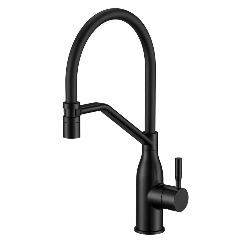 Смеситель для кухни MIXXUS Premium Gravity 017 с гибким изливом черный черный MI8408 Смеситель для кухни MIXXUS Premium Gravity 017 с гибким изливом черный черный MI8408