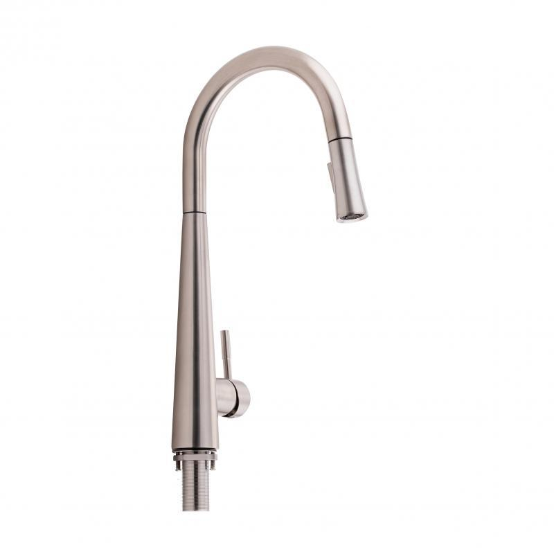 Змішувач для кухні Qtap Evicka з висувним виливом QTEVI91103UN Brushed Nickel PVD Змішувач для кухні Qtap Evicka з висувним виливом QTEVI91103UN Brushed Nickel PVD