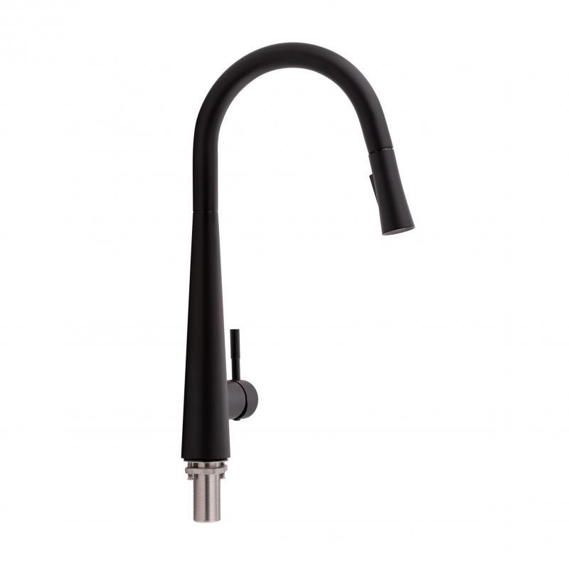 Смеситель для кухни Qtap Evicka с выдвижным изливом QTEVI9135103UB Black Matt Смеситель для кухни Qtap Evicka с выдвижным изливом QTEVI9135103UB Black Matt
