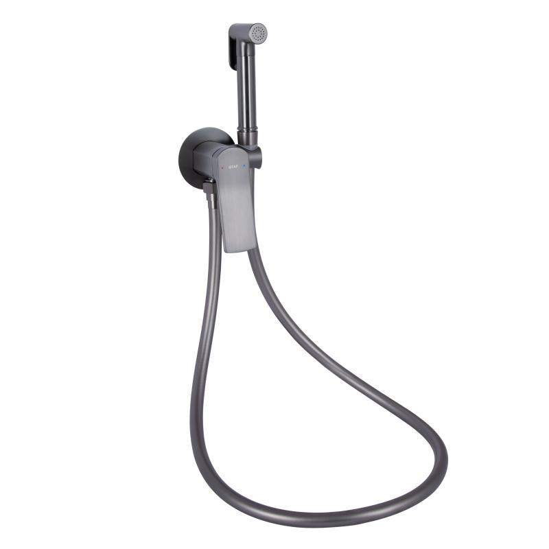Набор для гигиенического душа Qtap Slavonice округлый QTSLA262GMB45916 Gunmetal Black PVD Набор для гигиенического душа Qtap Slavonice округлый QTSLA262GMB45916 Gunmetal Black PVD