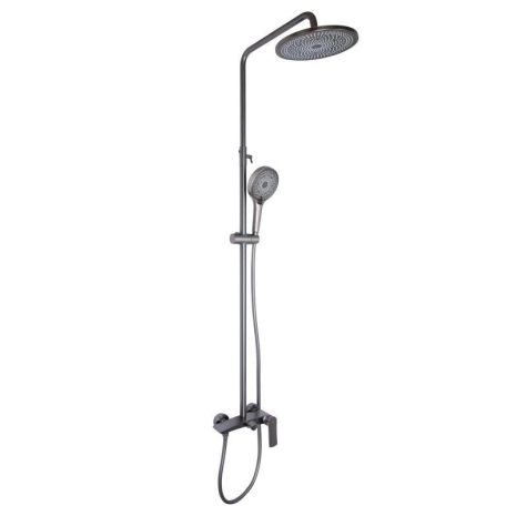 Душова система для душу Qtap Slavonice на два споживачі QTSLA110GMB45913 Gunmetal Black PVD Душова система для душу Qtap Slavonice на два споживачі QTSLA110GMB45913 Gunmetal Black PVD
