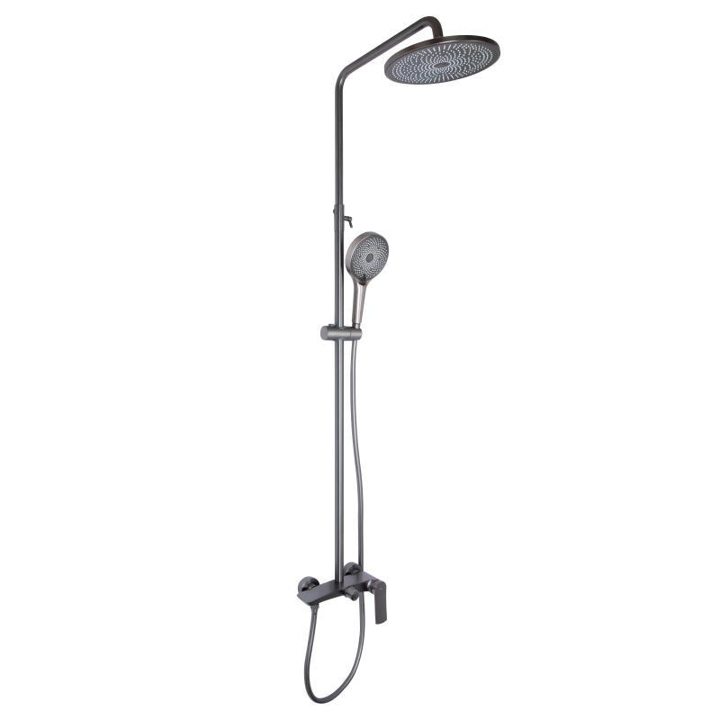 Душова система для душу Qtap Slavonice на два споживачі QTSLA110GMB45913 Gunmetal Black PVD Душова система для душу Qtap Slavonice на два споживачі QTSLA110GMB45913 Gunmetal Black PVD