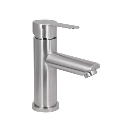 Змішувач для раковини Brinex Pure 001F низький Nickel BRIPUR001FNKL