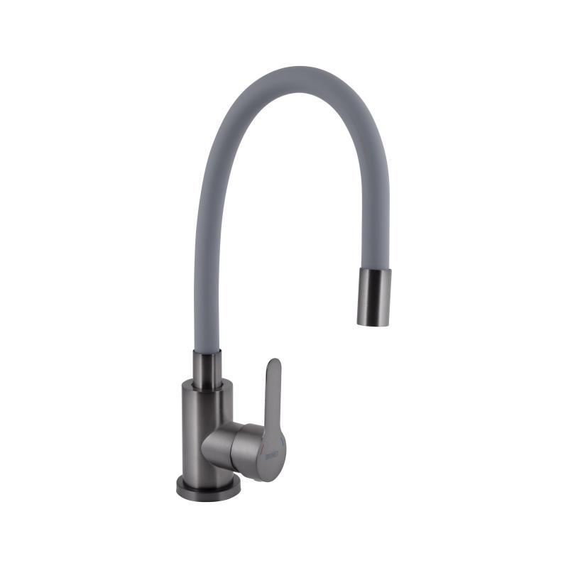 Змішувач для кухні Brinex Pure 015F3 з гнучким виливом Graphite/Grey BRIPUR015F3GRG Змішувач для кухні Brinex Pure 015F3 з гнучким виливом Graphite/Grey BRIPUR015F3GRG