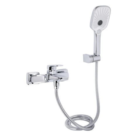 Змішувач для ванни Qtap Tern (з душовим гарнітуром) QTTER259CRM47586 Chrome
