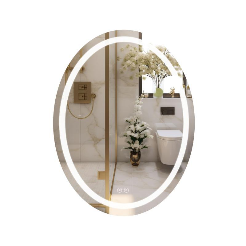 Зеркало Qtap Mideya (DC-F801) 600х800 с LED-подсветкой Touch, с антизапотением, часами, диммером Зеркало Qtap Mideya (DC-F801) 600х800 с LED-подсветкой Touch, с антизапотением, часами, диммером