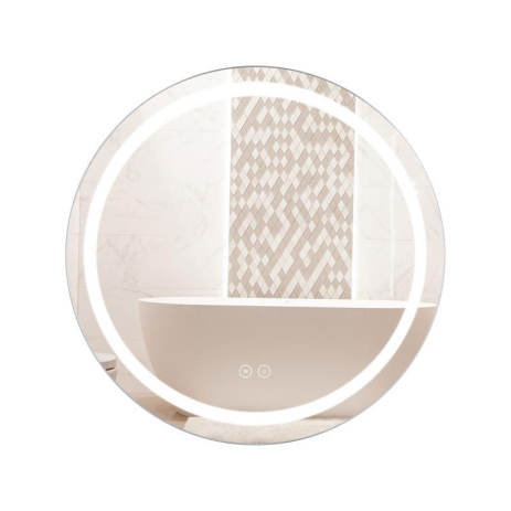 Зеркало Qtap Mideya (DC-F803) R600 с LED-подсветкой Touch, с антизапотением, с часами, диммером, для ванной. Зеркало Qtap Mideya (DC-F803) R600 с LED-подсветкой Touch, с антизапотением, с часами, диммером, для ванной.