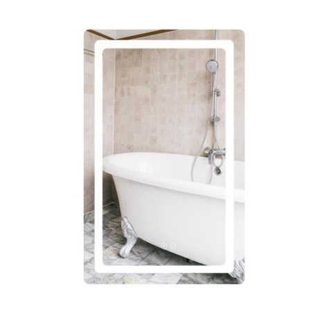 Дзеркало Qtap Mideya (DC-F911) 500х800 з LED-підсвічуванням Touch, з антизапітнінням, годинником, диммером