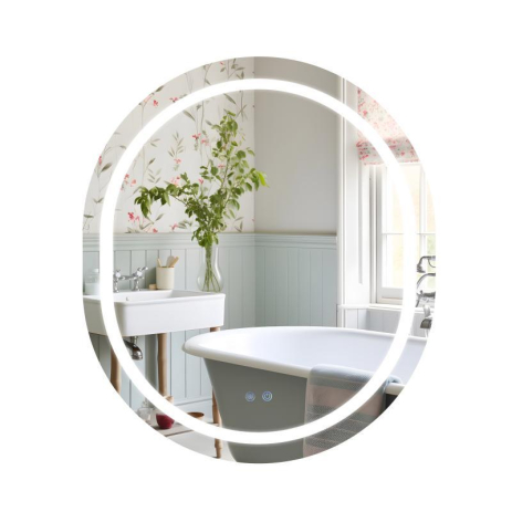 Зеркало с LED подсветкой Qtap Gemini 800х700 Touch с антизапотеванием диммером и регулировкой цвета