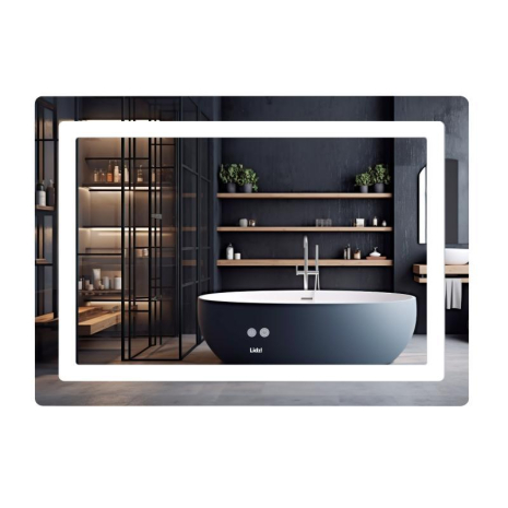 Дзеркало з LED підсвіткою Lidz Kubis KU2 1000х800 Touch з антизапотіванням диммером та регулюванням яскравості
