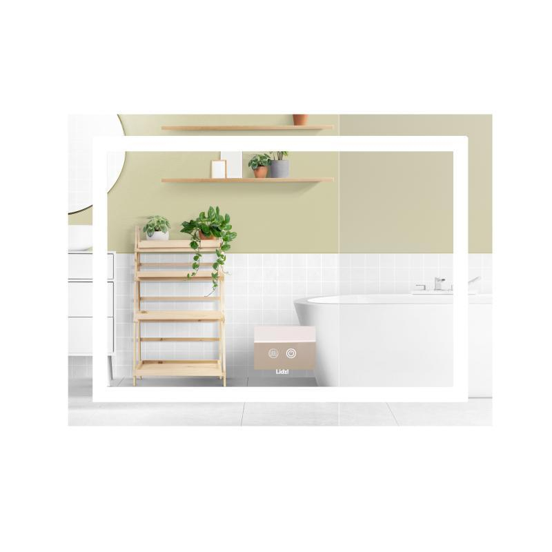 Зеркало с LED подсветкой Lidz Kubis KU1 900х700 Touch с антизапотеванием диммером и регулировкой яркости Зеркало с LED подсветкой Lidz Kubis KU1 900х700 Touch с антизапотеванием диммером и регулировкой яркости