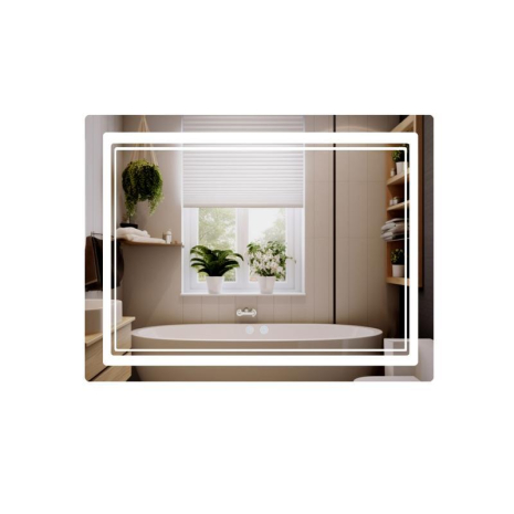 Дзеркало з LED підсвіткою Qtap Cardinal CA2 1000х800 Touch з антизапотіванням диммером та регулюванням кольору