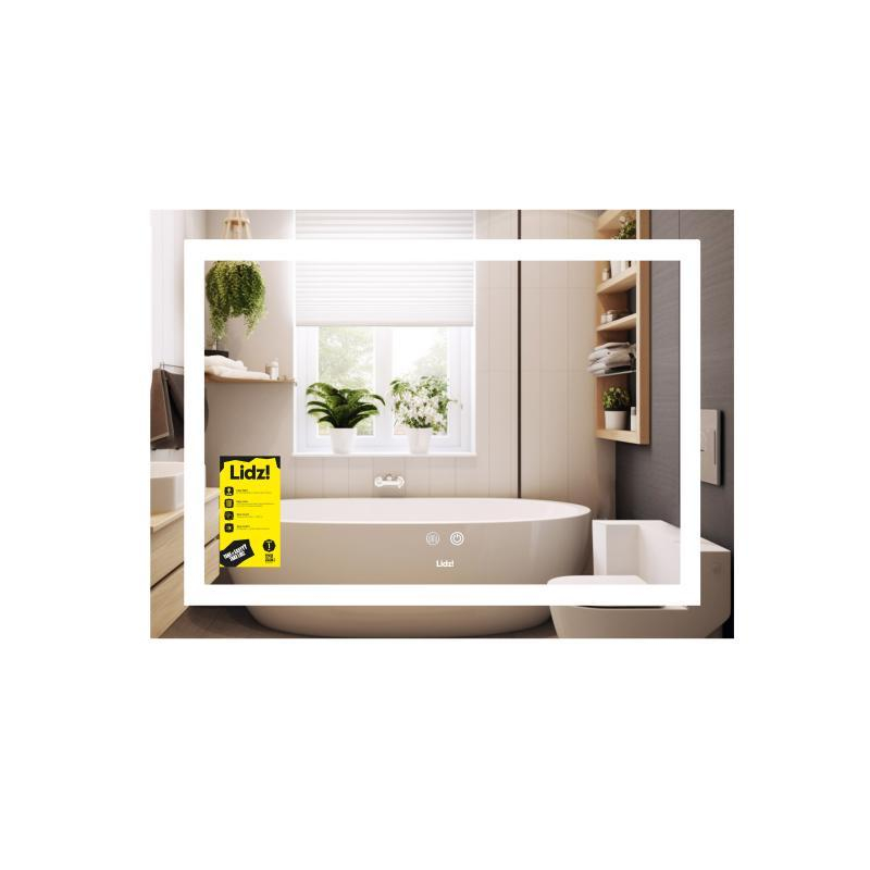 Зеркало с LED подсветкой Lidz Kubis KU1 700х500 Touch с антизапотеванием диммером и регулировкой яркости Зеркало с LED подсветкой Lidz Kubis KU1 700х500 Touch с антизапотеванием диммером и регулировкой яркости