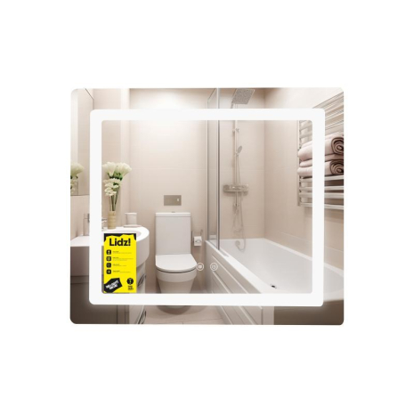 Зеркало с LED подсветкой Lidz Kubis KU2 600х700 Touch с антизапотеванием диммером и регулировкой яркости