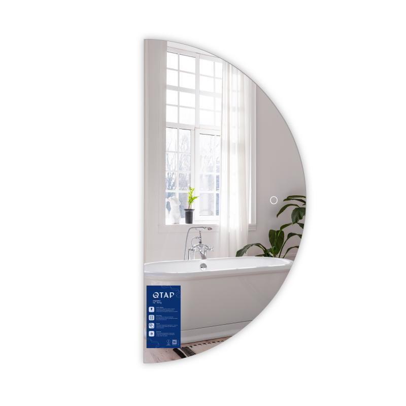 Овальне дзеркало з LED підсвіткою Qtap Taurus HR800 Touch з антизапотіванням та регулюванням кольору Овальне дзеркало з LED підсвіткою Qtap Taurus HR800 Touch з антизапотіванням та регулюванням кольору