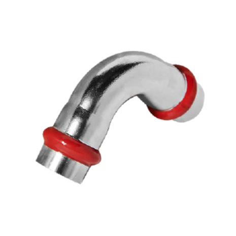 Коліно 90° дворозтрубне KOER KQ.L28-2 PRESS-INOX AISI 304 28x28 (KR6402)