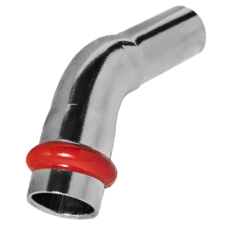 Колено 45° однораструбное ВН KOER KQ.B54 PRESS-INOX AISI 304 54x54 (KR6431)