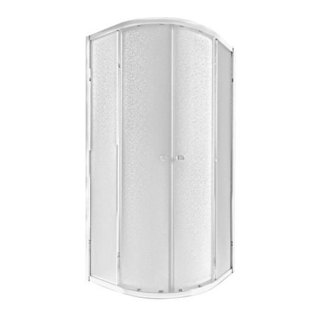 Душова кабіна Qtap Presto CRM1099AP5 90х90 см, скло Pear 5 мм без піддону, хромований профіль, розсувні двері