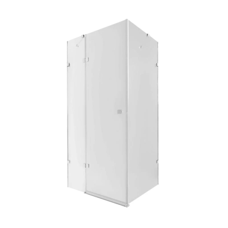 Душова кабіна Qtap Capricorn CRM1018RC6 100х80 см, скло Clear 6 мм, CalcLess, без піддону, хромований профіль
