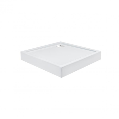 Душовий піддон Qtap Tern 308812C 80x80x12 см + сифони, акриловий, квадратний, з гідрозатвором