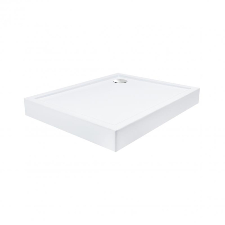 Душовий піддон Qtap Tern 301812C 100x80x12 см + сифони, акрил, білий, низький, регульовані ніжки