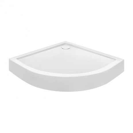 Душовий піддон Qtap Robin 301112 100x100x12 см + сифони, низький, білий акрил