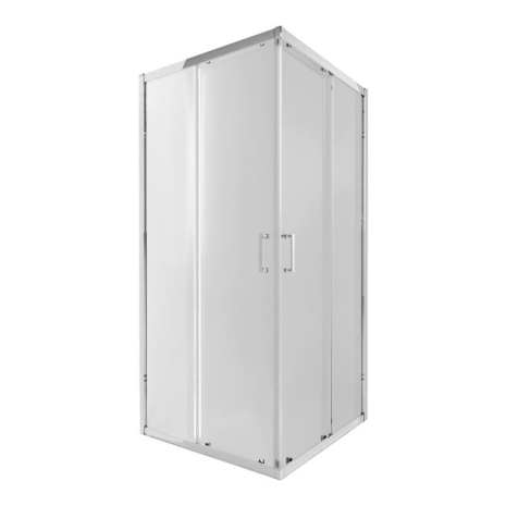 Душова кабіна Qtap Taurus CRM1011SC6 100x100 см, скло Clear 6 мм, покриття CalcLess, розсувні двері