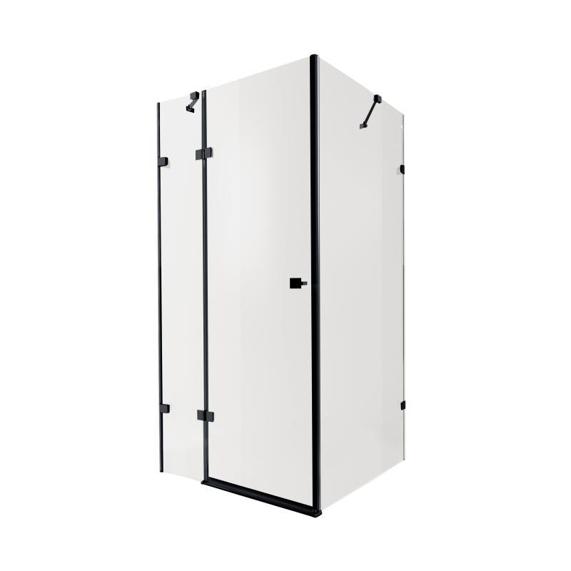Душова кабіна Qtap Capricorn BLA10128RC6 120x80 см, скло Clear 6 мм, покриття CalcLess без піддону, чорний профіль Душова кабіна Qtap Capricorn BLA10128RC6 120x80 см, скло Clear 6 мм, покриття CalcLess без піддону, чорний профіль