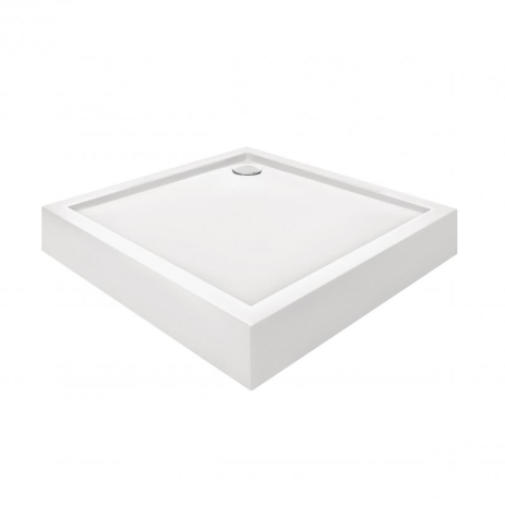 Душовий піддон Qtap Tern 301112 100x100x12 см + сифони, акриловий, квадратний, низький