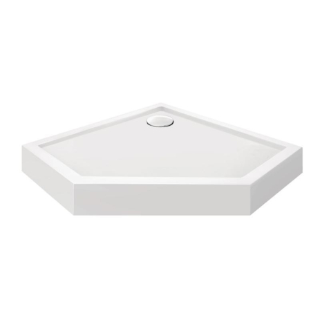 Душовий піддон Qtap Diamond 301112 100x100x12 см + сифон, акрил, низький, білий