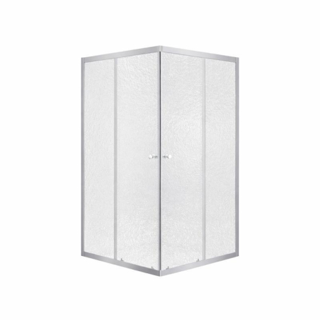 Душова кабіна Lidz Wawel SC90x90.SAT.LOW.FR, скло Frost 4 мм без піддону, квадратна, розсувні двері