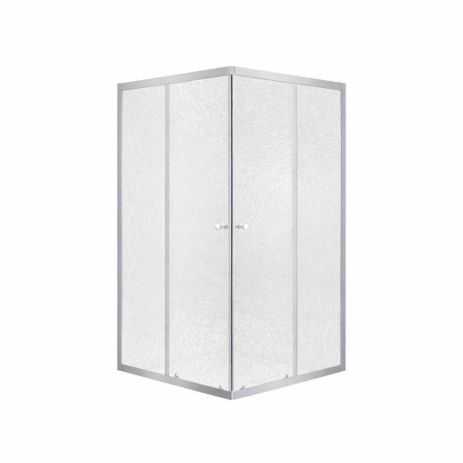 Душова кабіна Lidz Wawel SC80x80.SAT.LOW.FR, скло Frost 4 мм без піддону, квадратна, розсувні двері