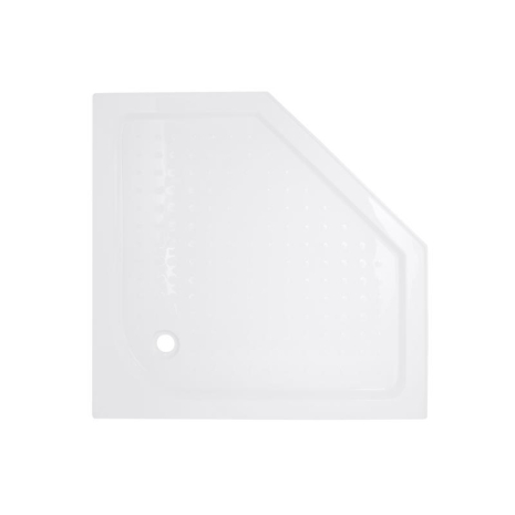 Lidz Душовий піддон DOZORCA SC90x90.LOW, низький, п'ятикутний, акриловий + ніжки, діаметр слива 50 мм