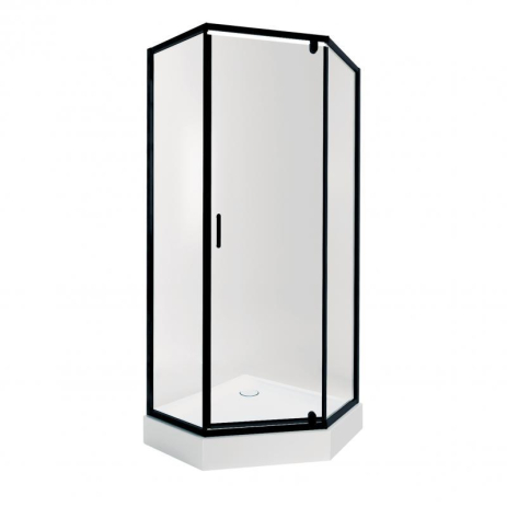 Набір Qtap душова кабіна Scorpio BLA10995-AC6 Clear 2120x900x900 мм + піддон Diamond 309912 90x90x12 см, п’ятикутна форма