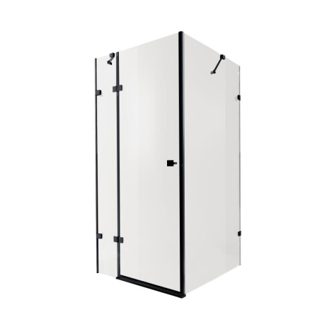 Душова кабіна Qtap Capricorn BLA1099SC6 90x90 см, скло Clear 6 мм, покриття CalcLess без піддону, квадратна форма