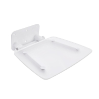 Сидіння для душу Qtap Comfort WHI5035 відкидне настінне біле з нержавіючої сталі та ABS пластику