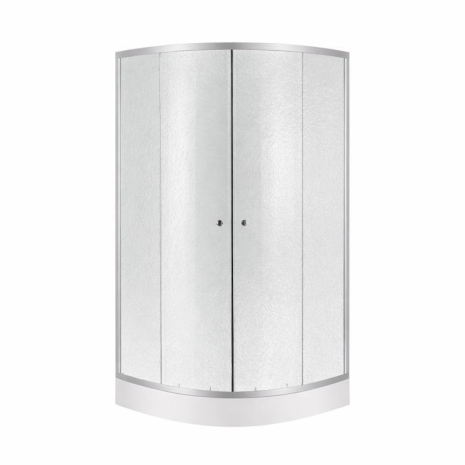 Набір Lidz душова кабіна Latwa SC80x80.SAT.LOW.FR, скло Frost 4 мм + піддон Kupala, 2 в 1, регульована ніжка