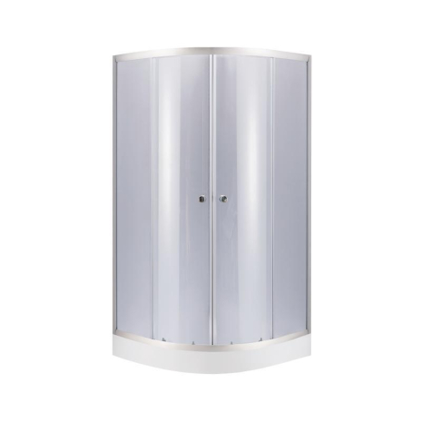 Душова кабіна Lidz Latwa SC80x80.SAT.LOW.GR, скло тон. 4 мм + Lidz Душовий піддон KAPIELKA ST80x80x15, 2 в 1