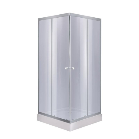 Душова кабіна Lidz Wawel SC90x90.SAT.LOW.GR, скло тон. 4 мм + Lidz Душовий піддон KAPIELKA ST90x90х14, квадратний