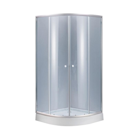 Душова кабіна Lidz Latwa SC90x90.SAT.LOW.GR, скло тон. 4 мм + Lidz Душовий піддон KAPIELKA ST90x90x15, 2 в 1