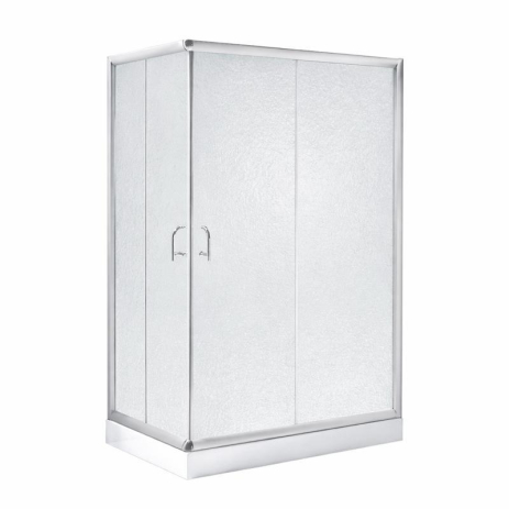 Душова кабіна Lidz Wawel SC100x80.SAT.LOW.FR, скло Frost 5 мм + Lidz Душовий піддон KAPIELKA ST100x80х14, прямокутна форма