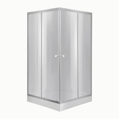 Lidz Набір: Душова кабіна Wawel SC90x90.SAT.LOW.DGR, квадратна, скло тоноване 4 мм + Душовий піддон Kapielka ST90x90x14