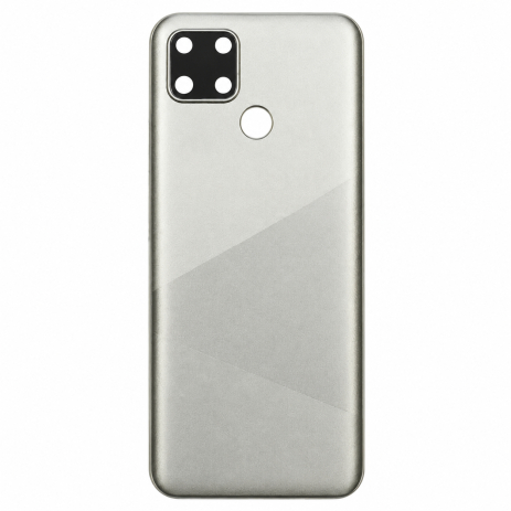 Задняя крышка для Realme C12 со стеклом камеры Silver (серебристая) Задняя крышка для Realme C12 со стеклом камеры Silver (серебристая)