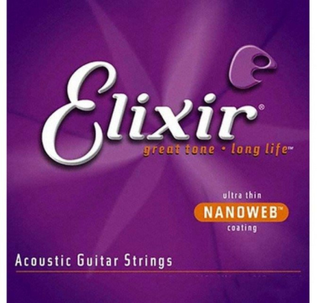 Струни для акустичної гітари Набір струн для акустичної гітари Elixir AC NW 12SM Струни для акустичної гітари Набір струн для акустичної гітари Elixir AC NW 12SM