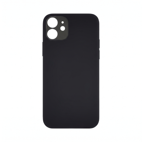 Заднее стекло корпуса для Apple iPhone 11 чёрное (Black) (Big hole)